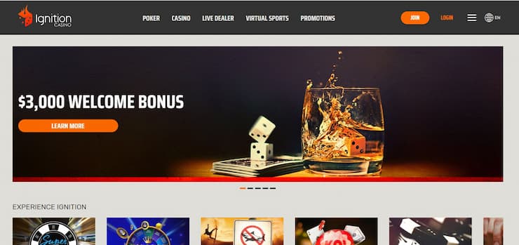 Ignition Casino - Best for all casino products