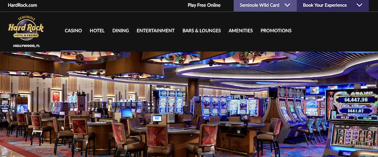 Seminole Hard Rock Casino homepage - The best FL online gambling sites