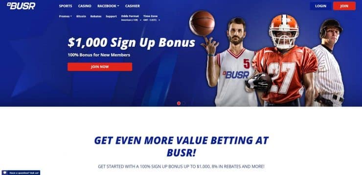 BUSR homepage for sports betting in Pennsylvania