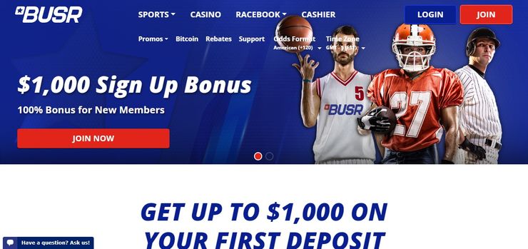 BUSR Sports Betting Site homepage 