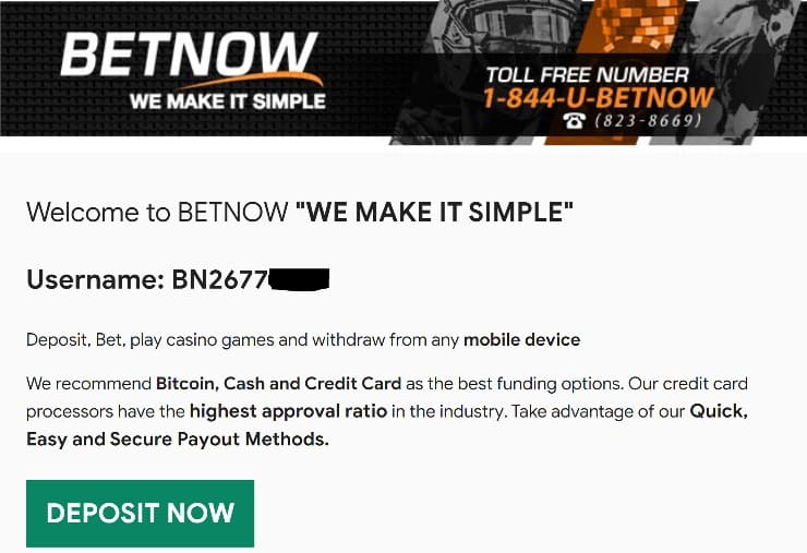 BetNow Promo Code - Deposit