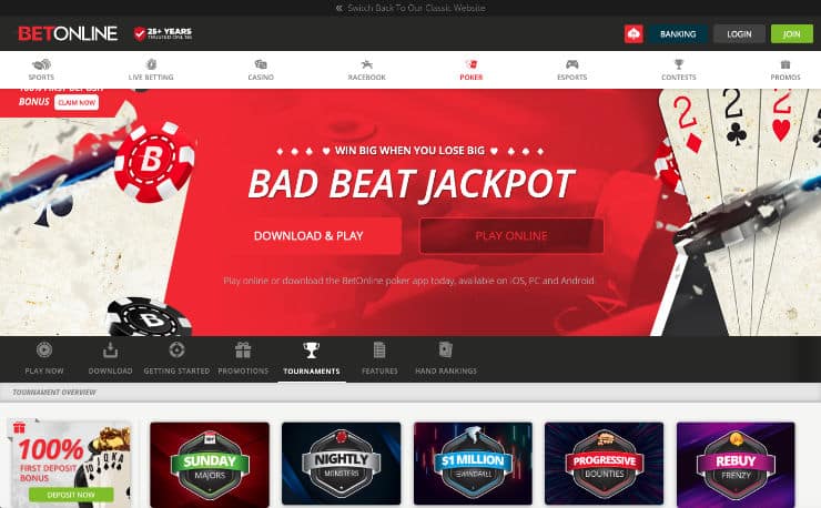 BetOnline Casino Poker Bonus