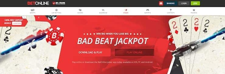 BetOnline Poker Bad Beat Jackpot