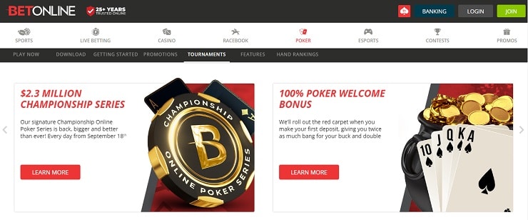 BetOnline Poker Bonuses