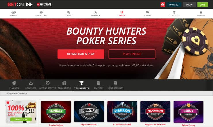 BetOnline Poker Games Online