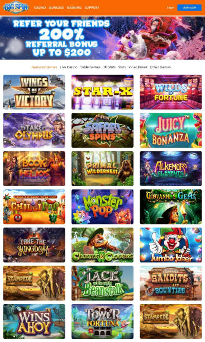 BigSpin Casino Games for Mobile