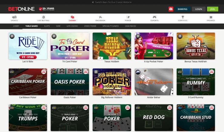 Casino Poker at BetOnline