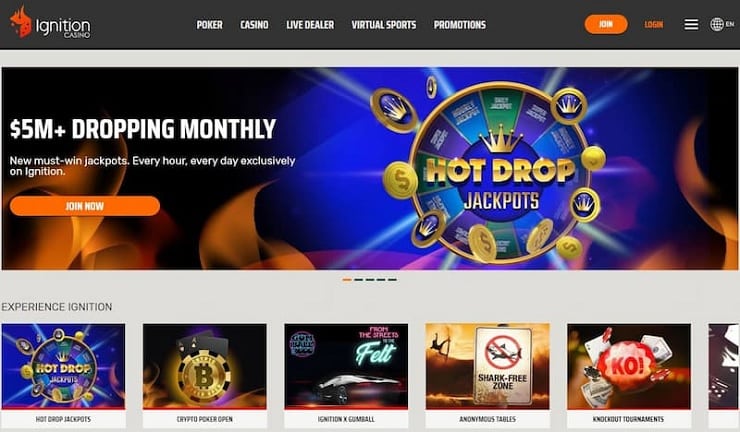 Ignition Online Casino Hot Drop Jackpots