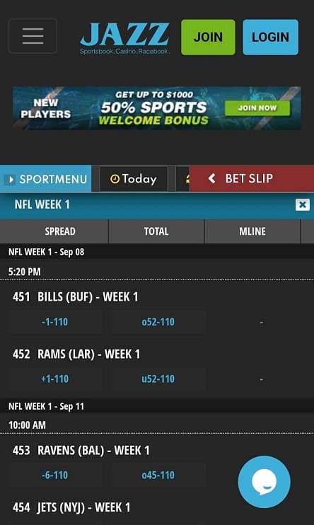 Jazz sports mobile betting