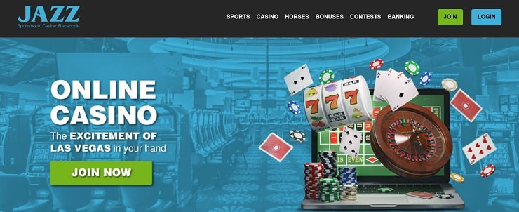 Jazz Casino homepage