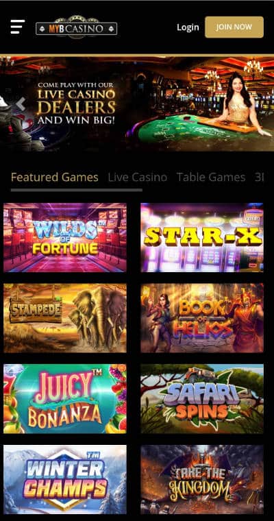 MYB Casino Mobile Games