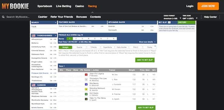 MyBookie Horse Racing Betting