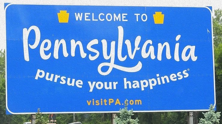 Pennsylvania Welcome Sign