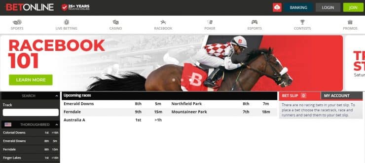 BetOnline racebook