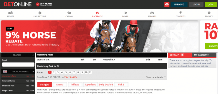 BetOnline - Best horse racing in New Mexico