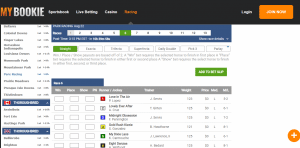 MyBookie horse racing odds