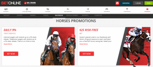 BetOnline - Horse racing free bets