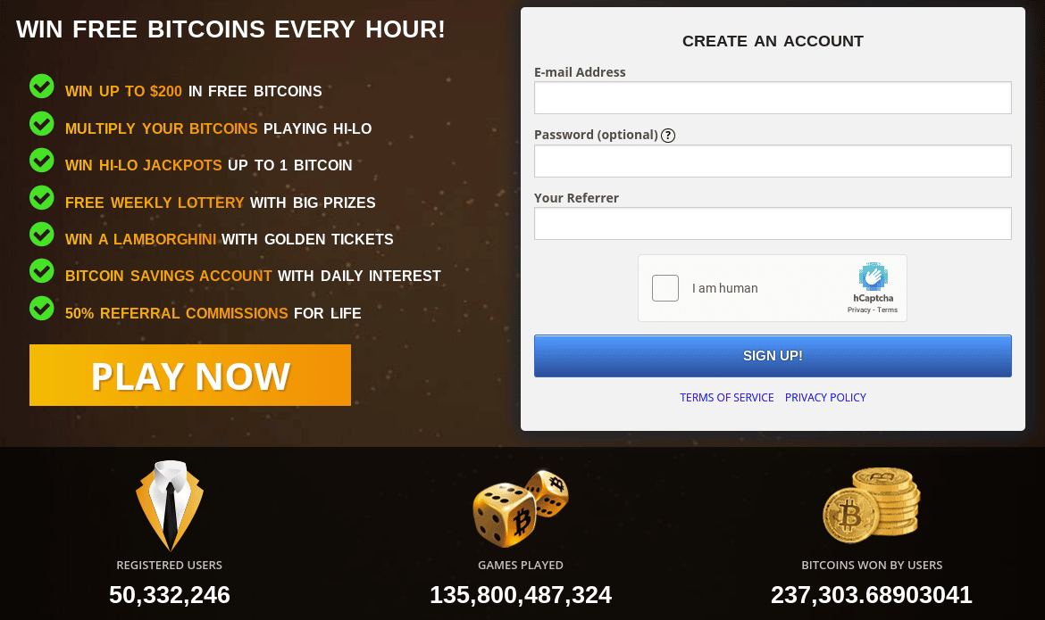 FreeBitcoin crypto faucet