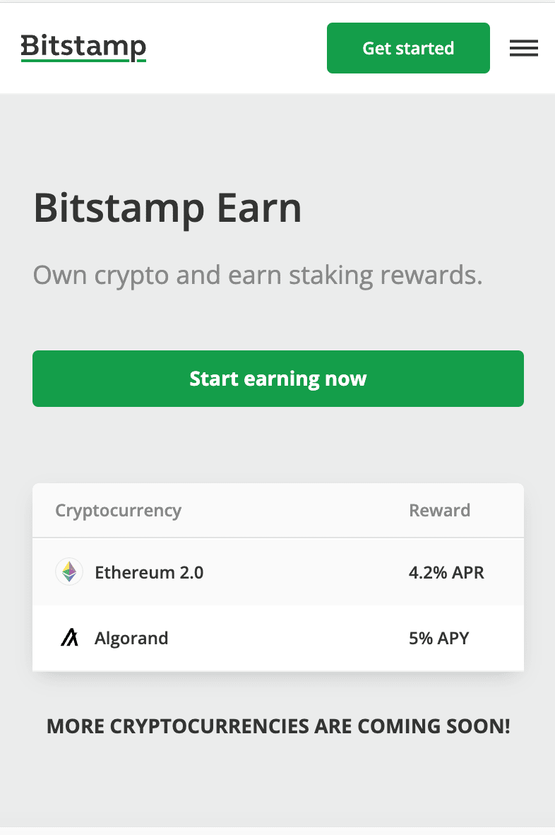 Bitstamp app overview