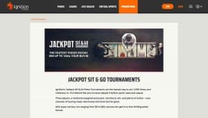 Ignition Poker Sit and Go Jackpot