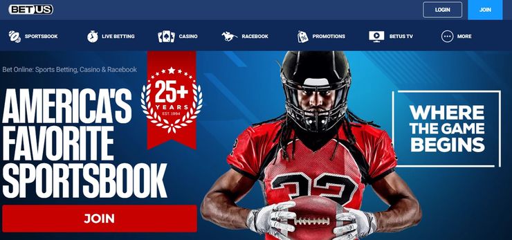 BetUS Sports Betting Site homepage