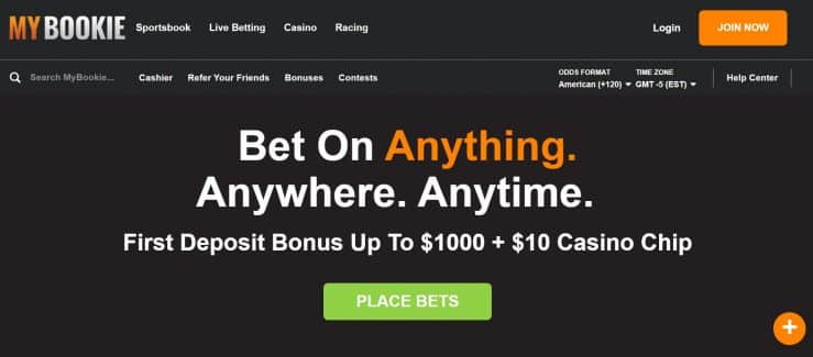 MyBookie Sports Betting Site homepage