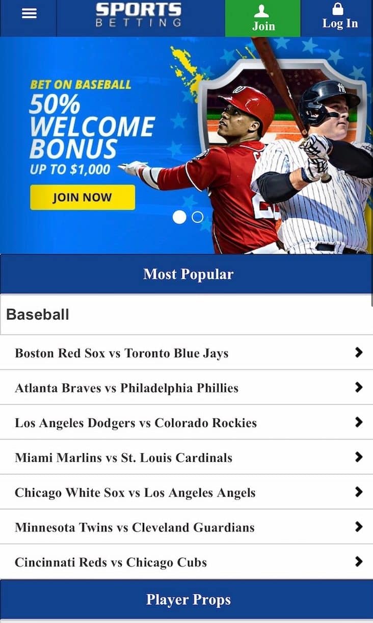 SportsBetting.ag Mobile Sports Betting Site