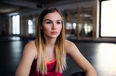 teen in gym