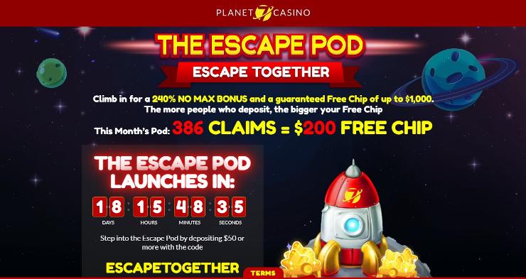 Planet 7 Space Pod - 400percent Bonus As part of casino online test Ersteinzahlung, Aktuelle Liste 2023