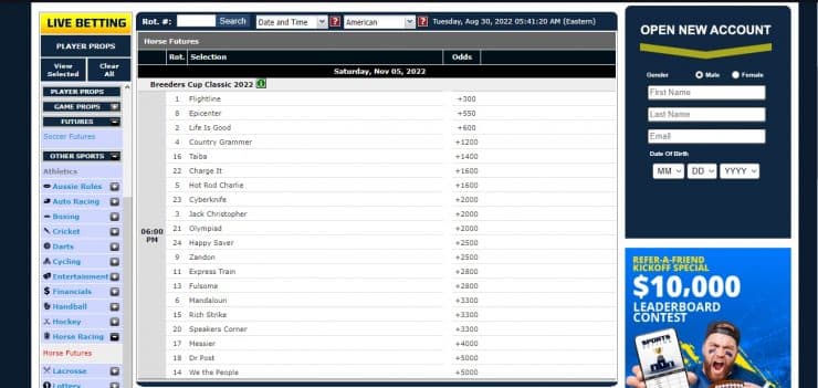 SportsBetting fixed-odds horse racing in Louisiana