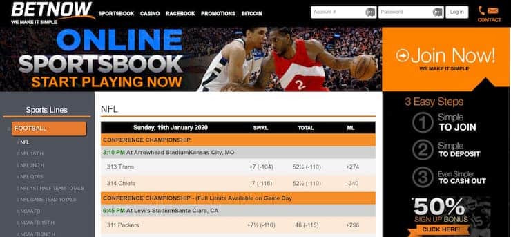 BetNow - Top site to visit for NBA bets