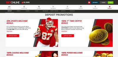 BetOnline sportsbook welcome promo new sites