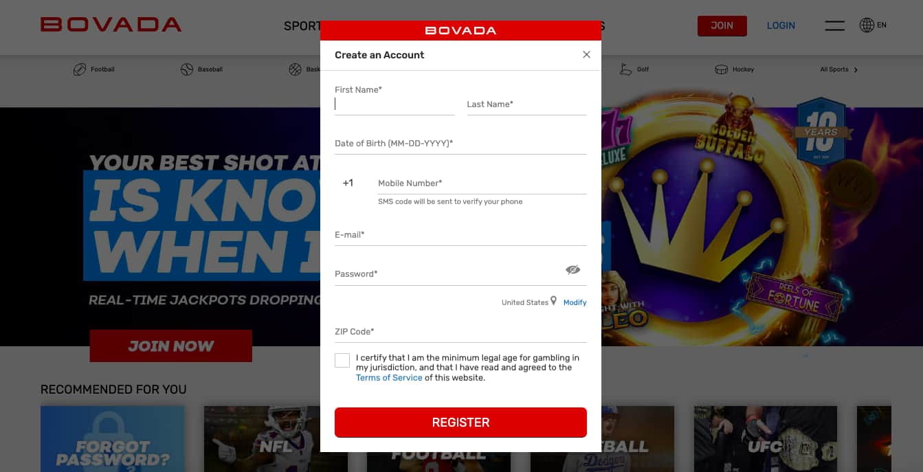 Bovada sign up part two new betting sites