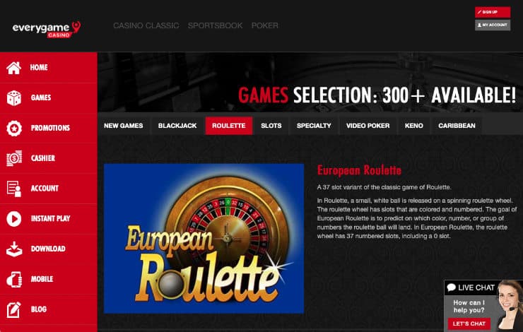 Everygame Casino Roulette
