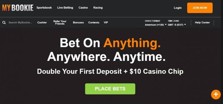 MyBookie homepage