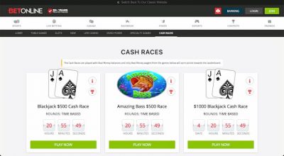 BetOnline Casino Game Races