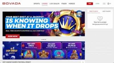 Bovada Casino Jackpots