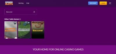 Super Slots Baccarat