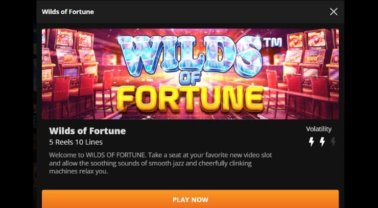Wilds of Fortune crypto slots