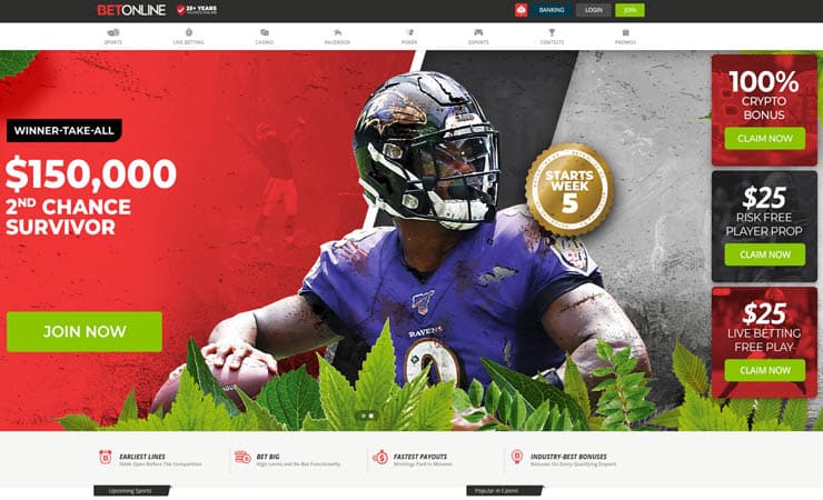 Bet Online Homepage