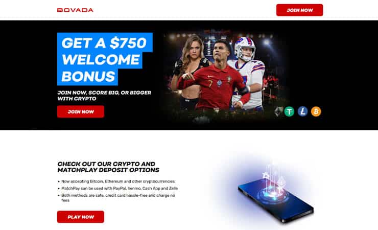 Bovada Landing Page