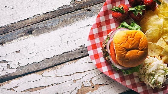 hamburger on a plate