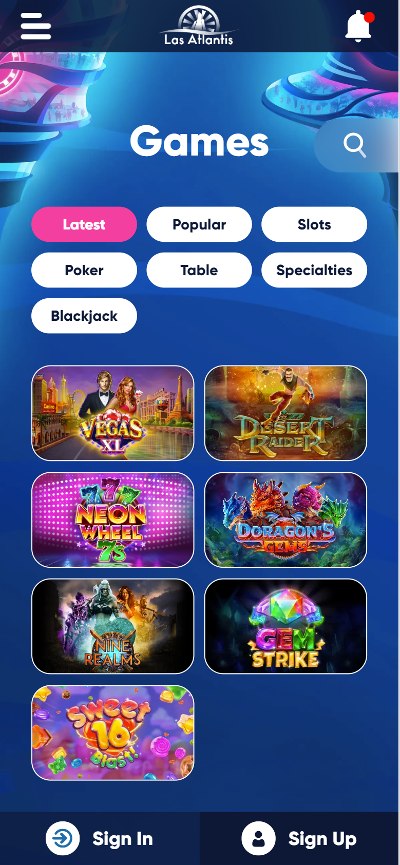 real money casino apps - Las Atlantis Casino