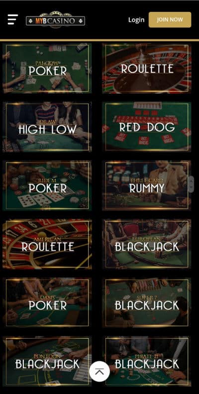 MyB Casino Virtual Games