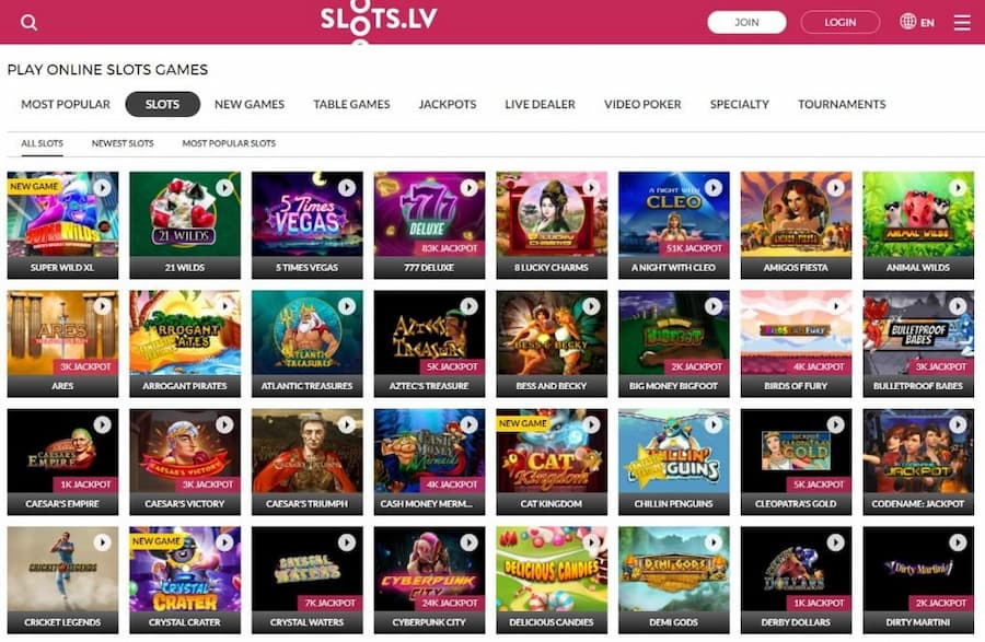 Slots.lv Casino Homepage - Best Legal Casino in Florida