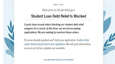student loan debt relief is backed