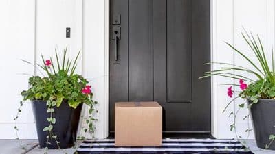 box on front porch of home