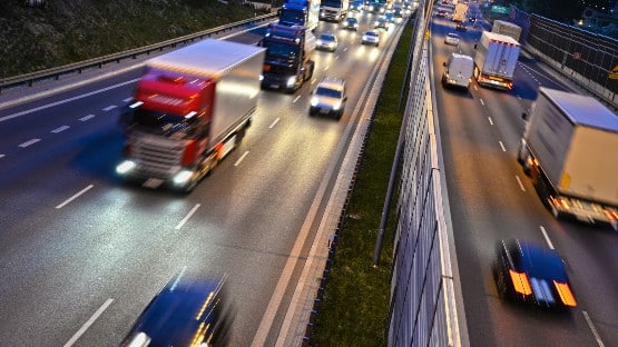 What happens to the rubber that wears off tires as cars, trucks roll down the road?