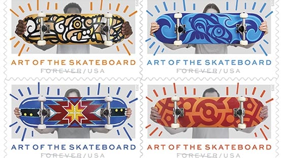 art of skateboard stamps