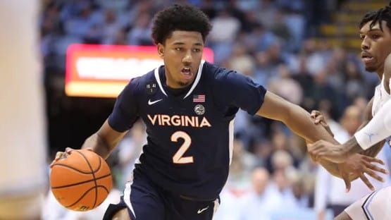 UVA basketball's Reece Beekman flashes at the NBA Combine